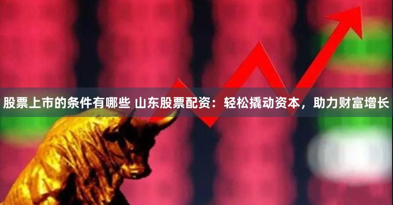 股票上市的条件有哪些 山东股票配资：轻松撬动资本，助力财富增长